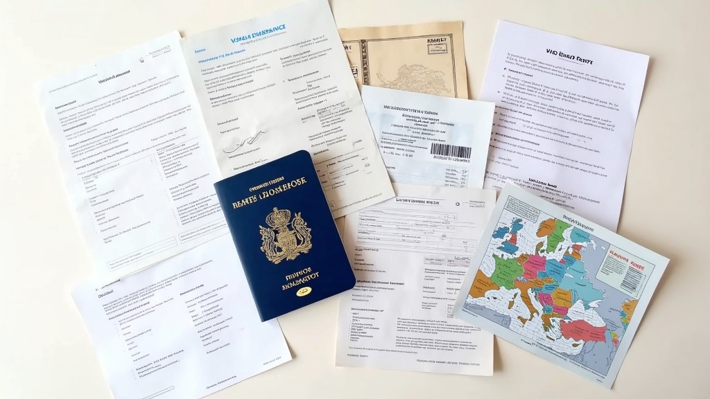 photo of European visa documents and passport